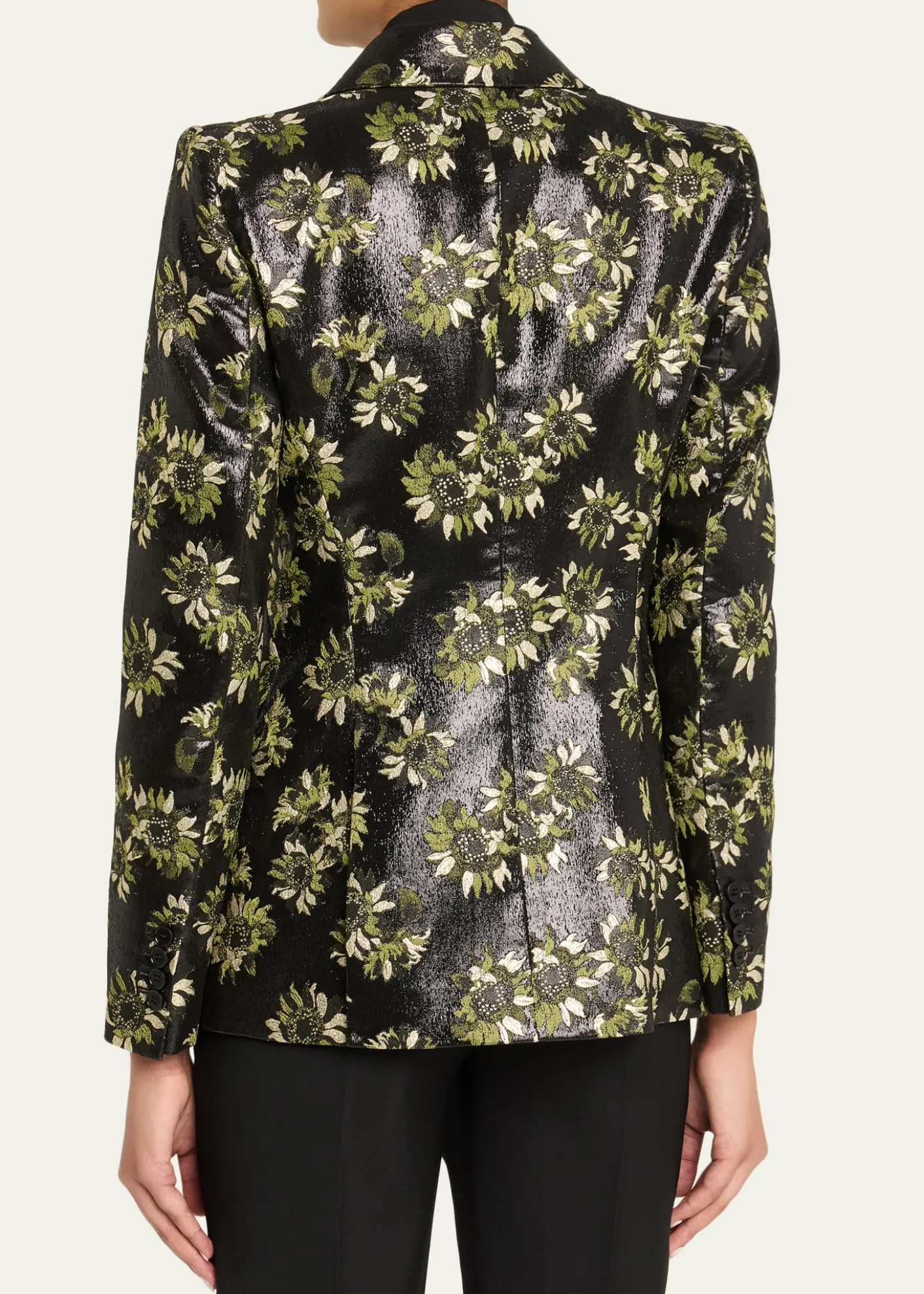 McQueenLacquered Sunflower Single-Breasted Jacket