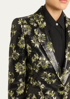 McQueenLacquered Sunflower Single-Breasted Jacket