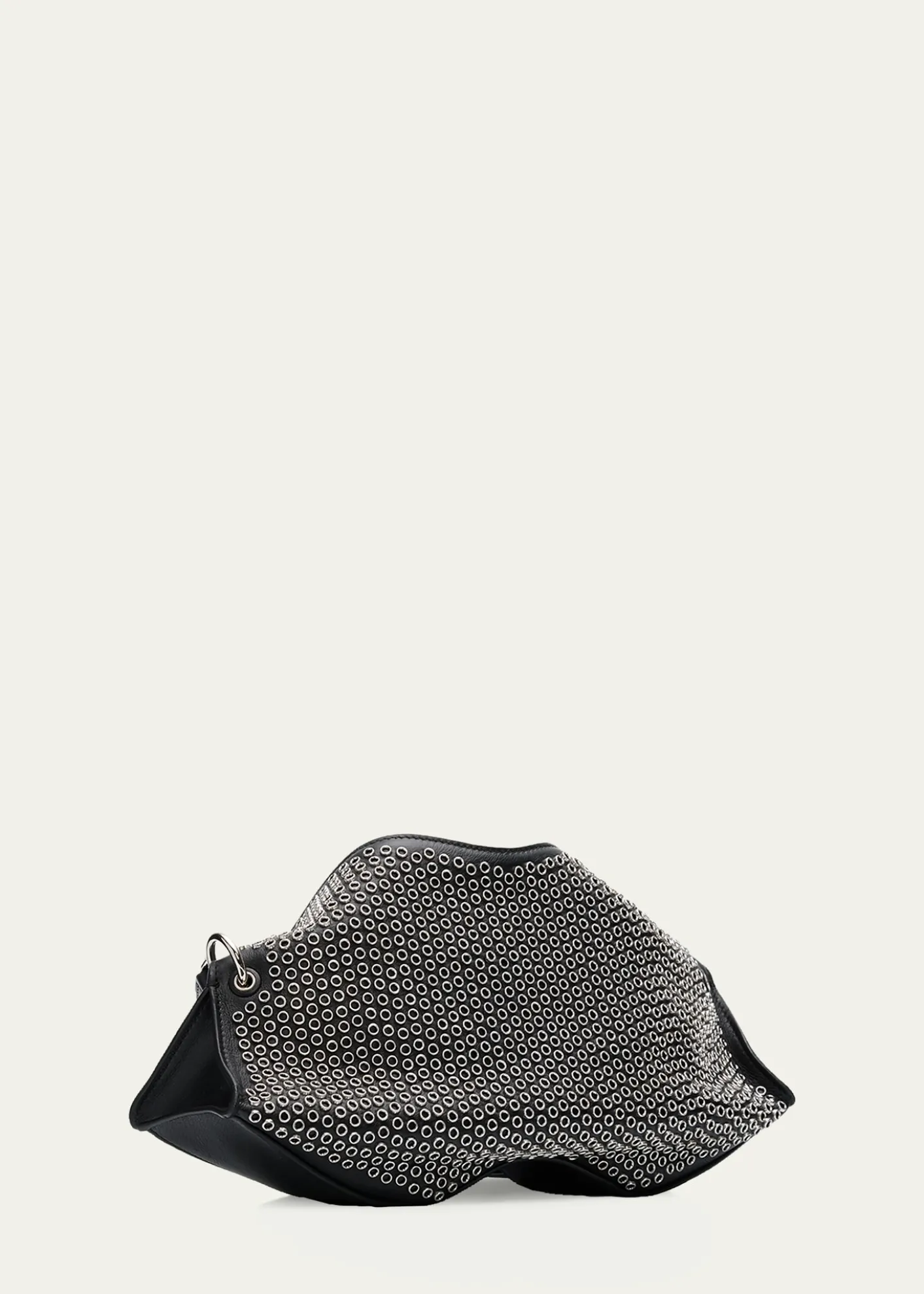 McQueenManta Eyelet-Covered Leather Clutch Bag