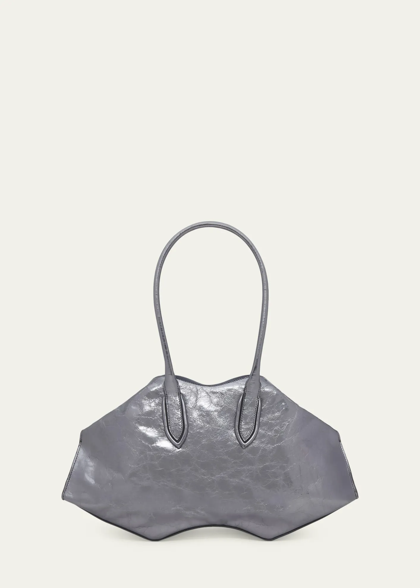 McQueenManta Shoulder Bag in Metallic Leather