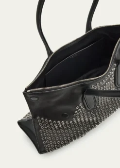 McQueenManta Studded Sculptural Nappa Leather Shoulder Bag
