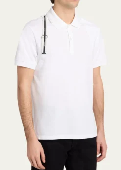 McQueenMen's Harness Cotton Pique Polo Shirt