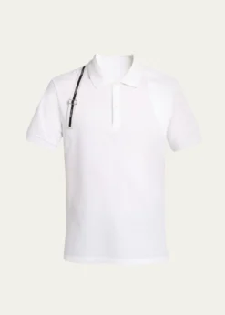 McQueenMen's Harness Cotton Pique Polo Shirt