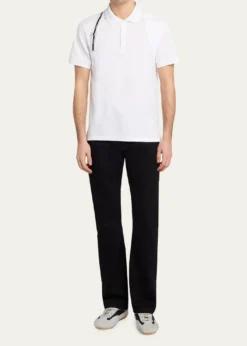 McQueenMen's Harness Cotton Pique Polo Shirt