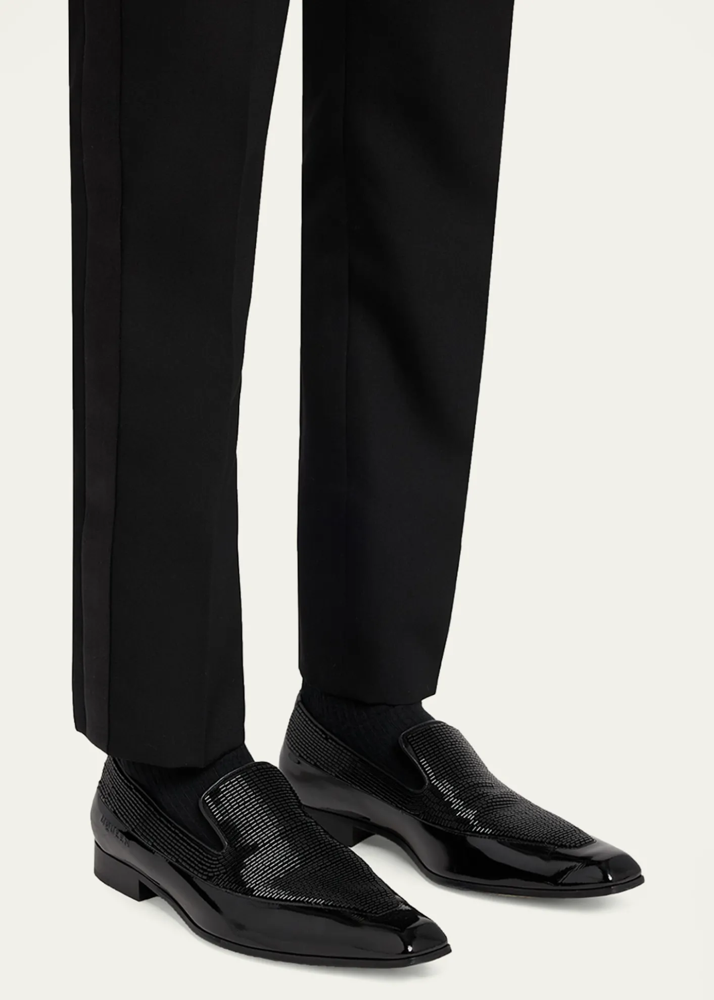 McQueenMen's Artie Beaded Leather Loafers