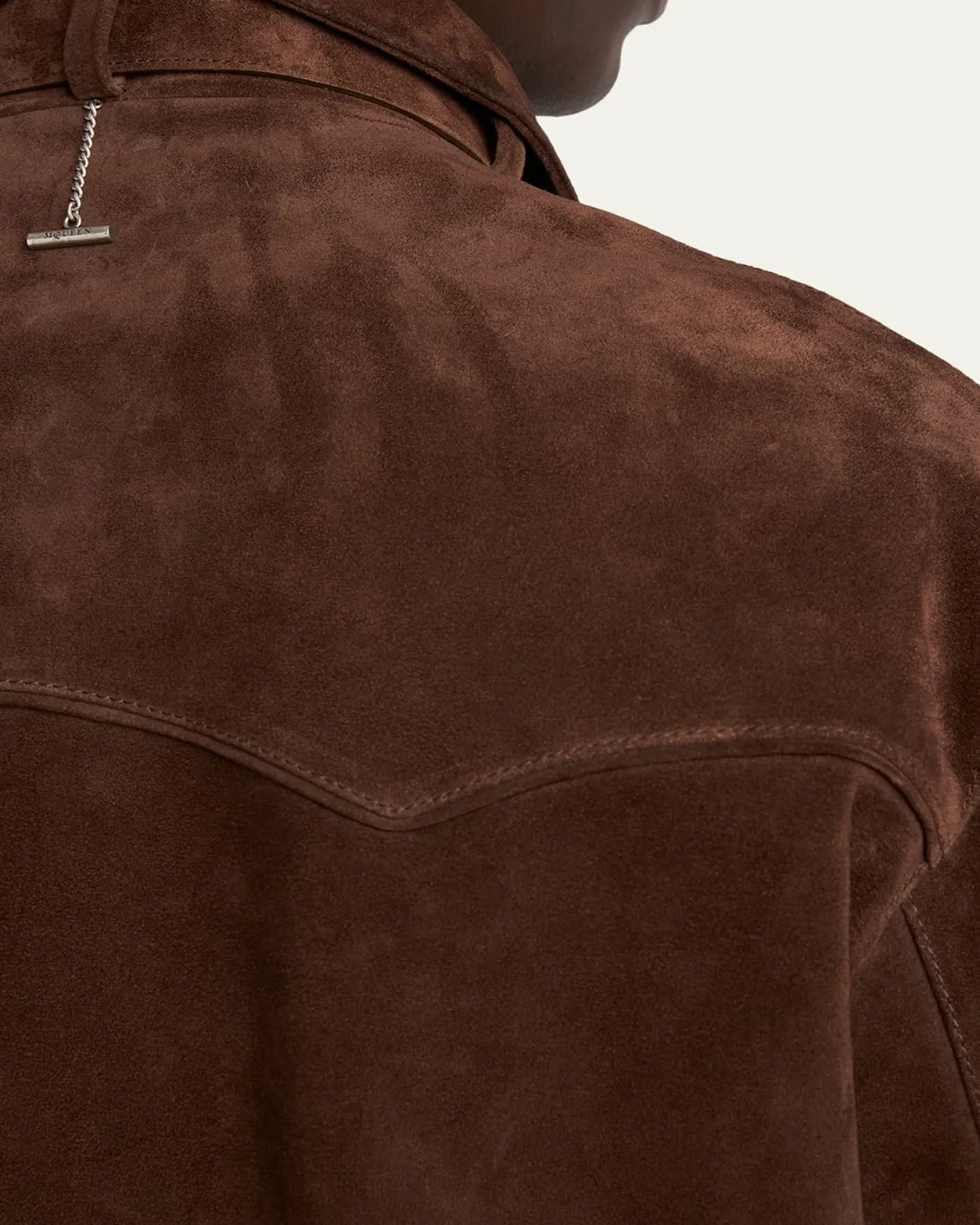 McQueenMen's Harrington Cropped Leather Bomber Jacket