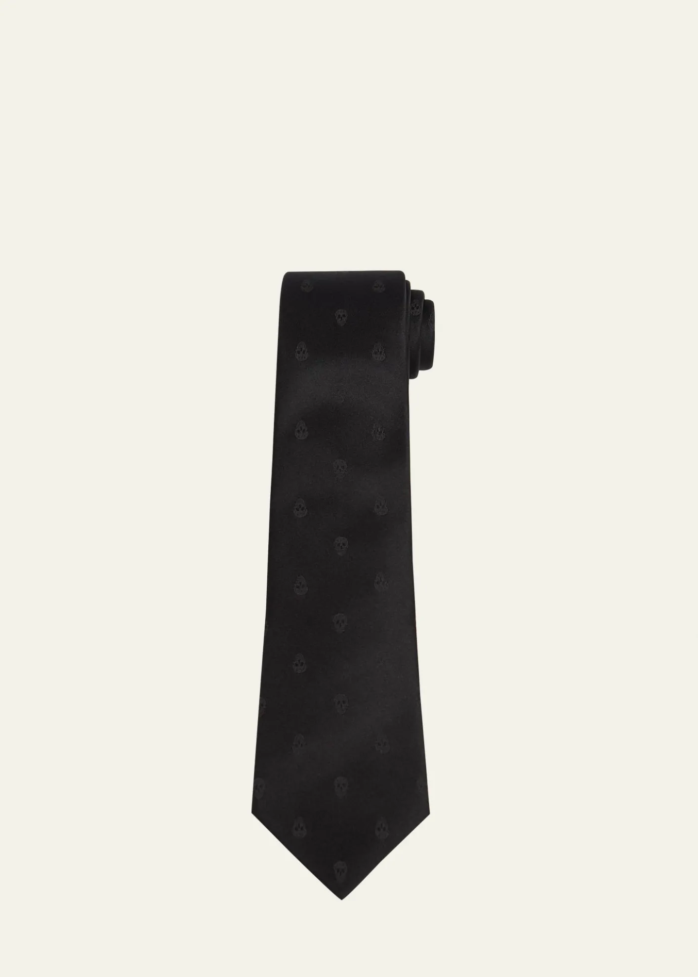 McQueenMen's Satin Skull Jacquard Tie