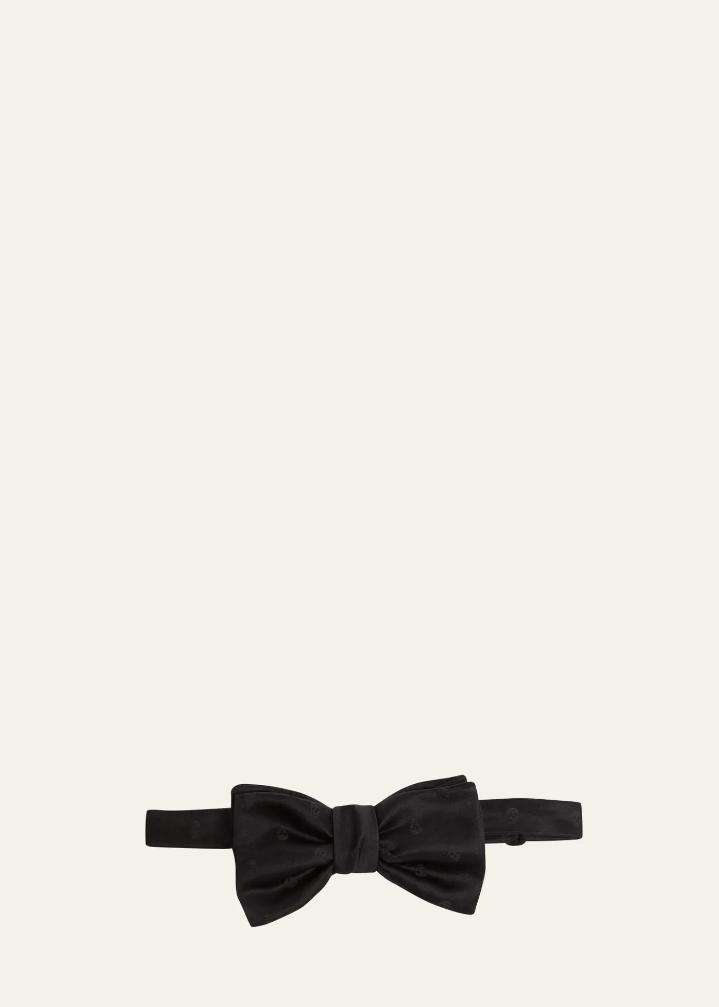 McQueenMen's Skull Satin Jacquard Bow Tie
