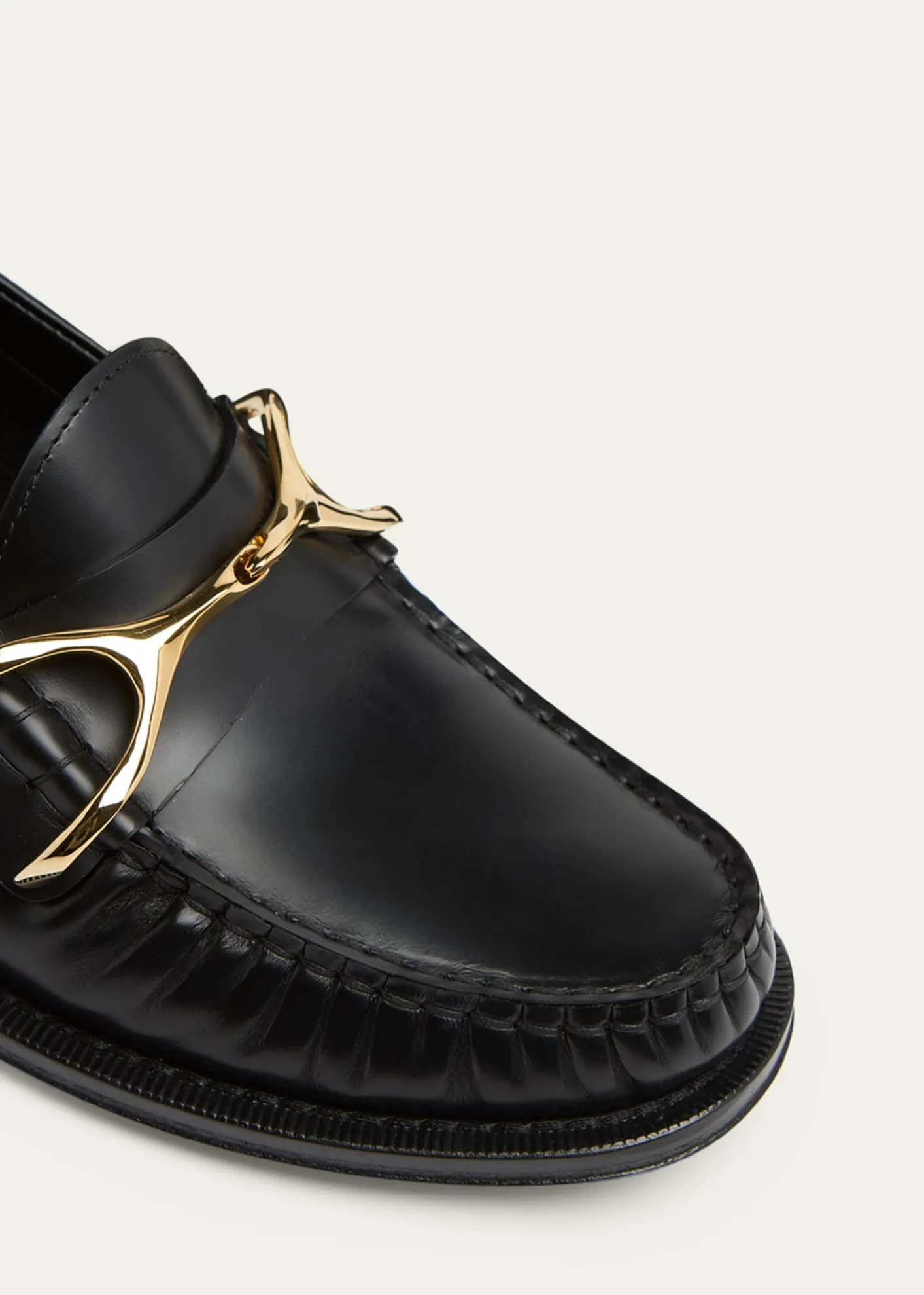 McQueenMen's Wishbone Leather Moccasin Loafers