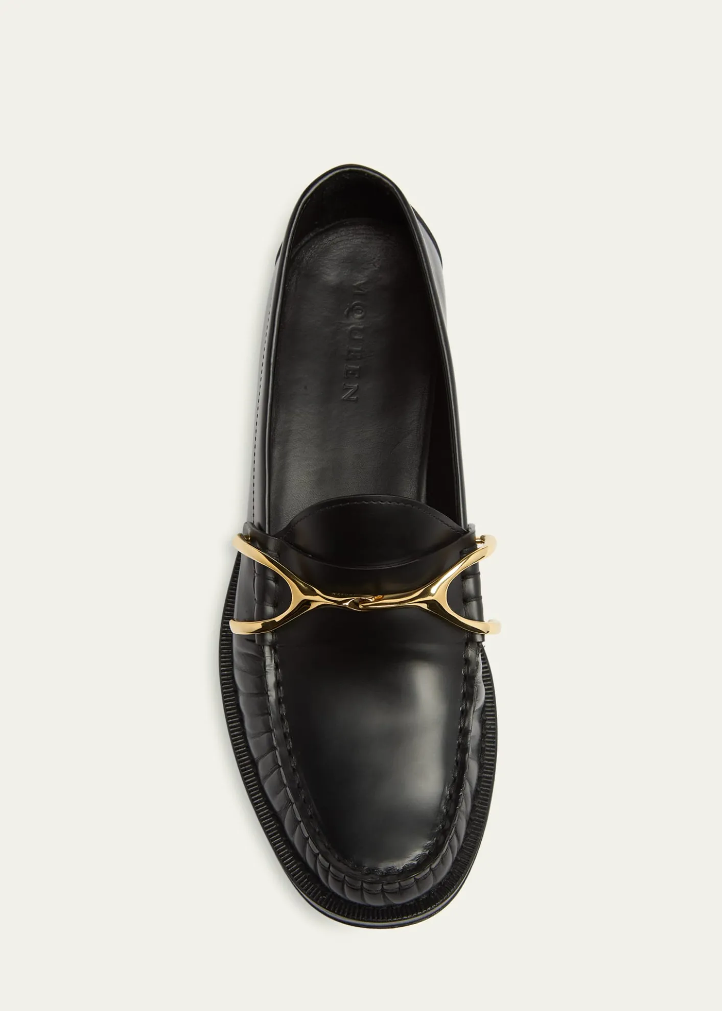 McQueenMen's Wishbone Leather Moccasin Loafers