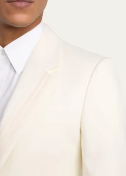 McQueenMen's Wool Pleated-Lapel Single-Breasted Dinner Jacket