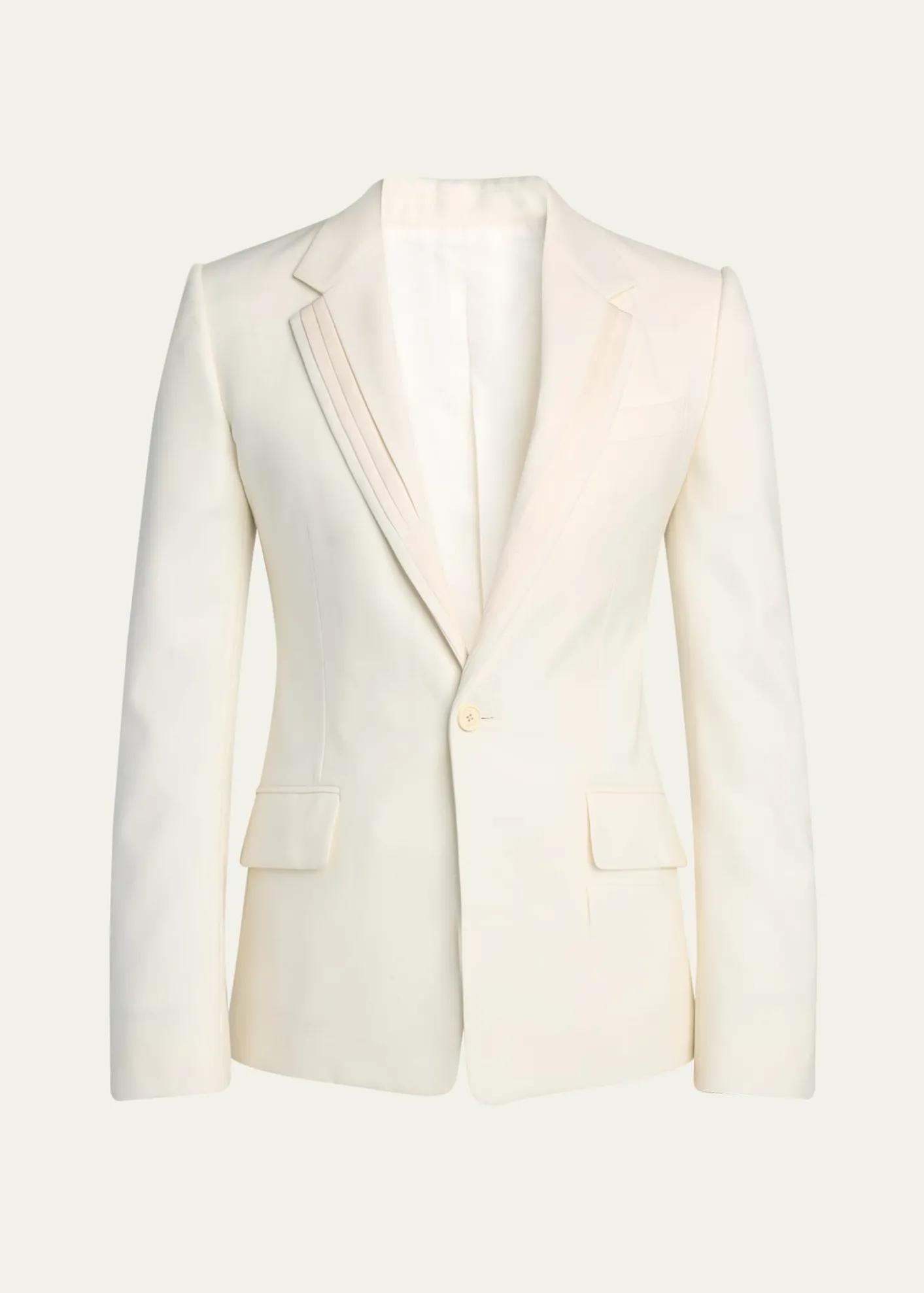 McQueenMen's Wool Pleated-Lapel Single-Breasted Dinner Jacket