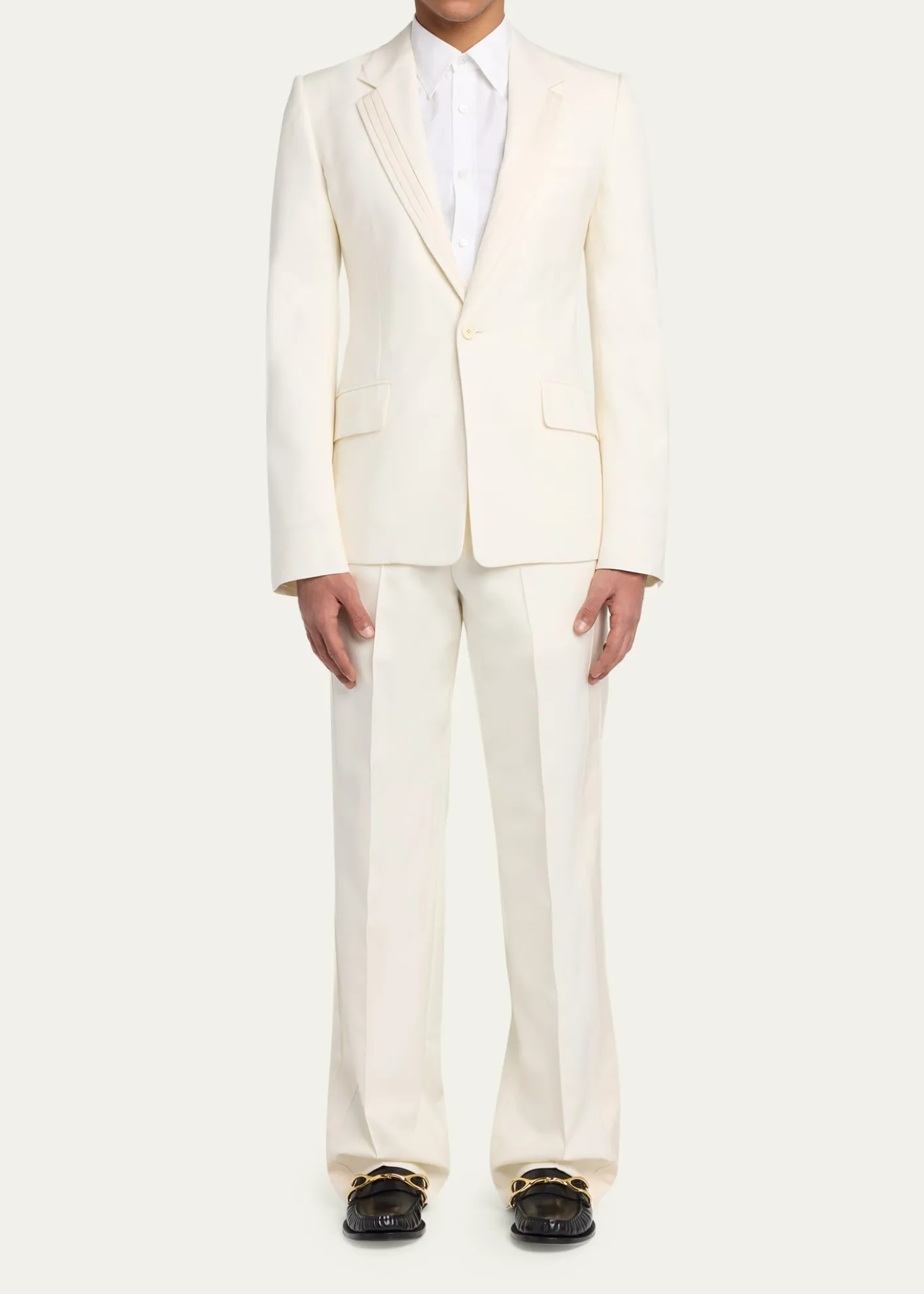 McQueenMen's Wool Pleated-Lapel Single-Breasted Dinner Jacket