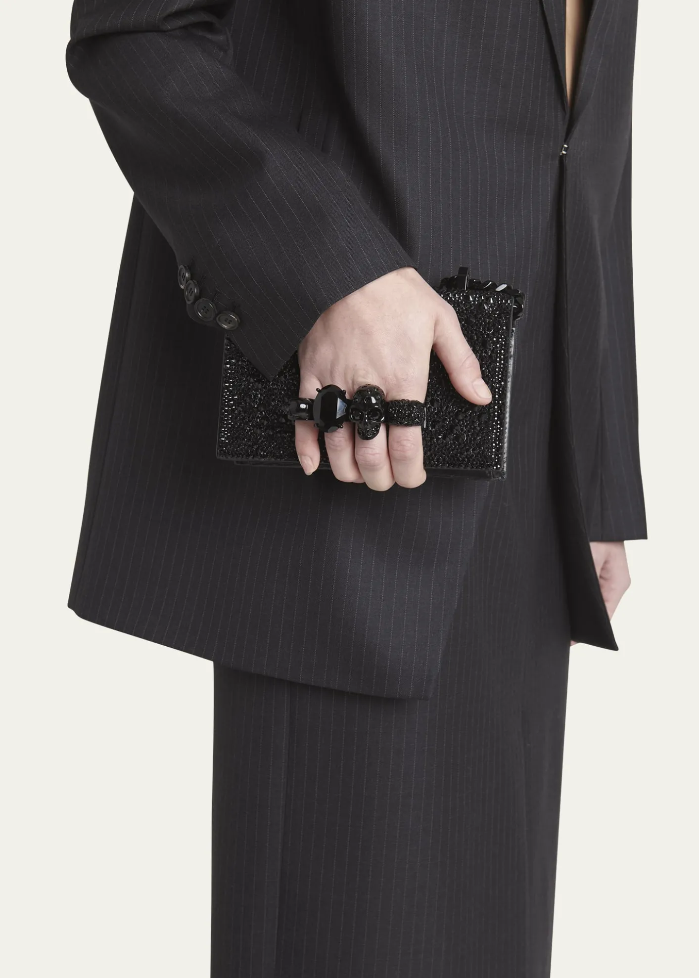 McQueenMini Skull Jewel Chain Shoulder Bag