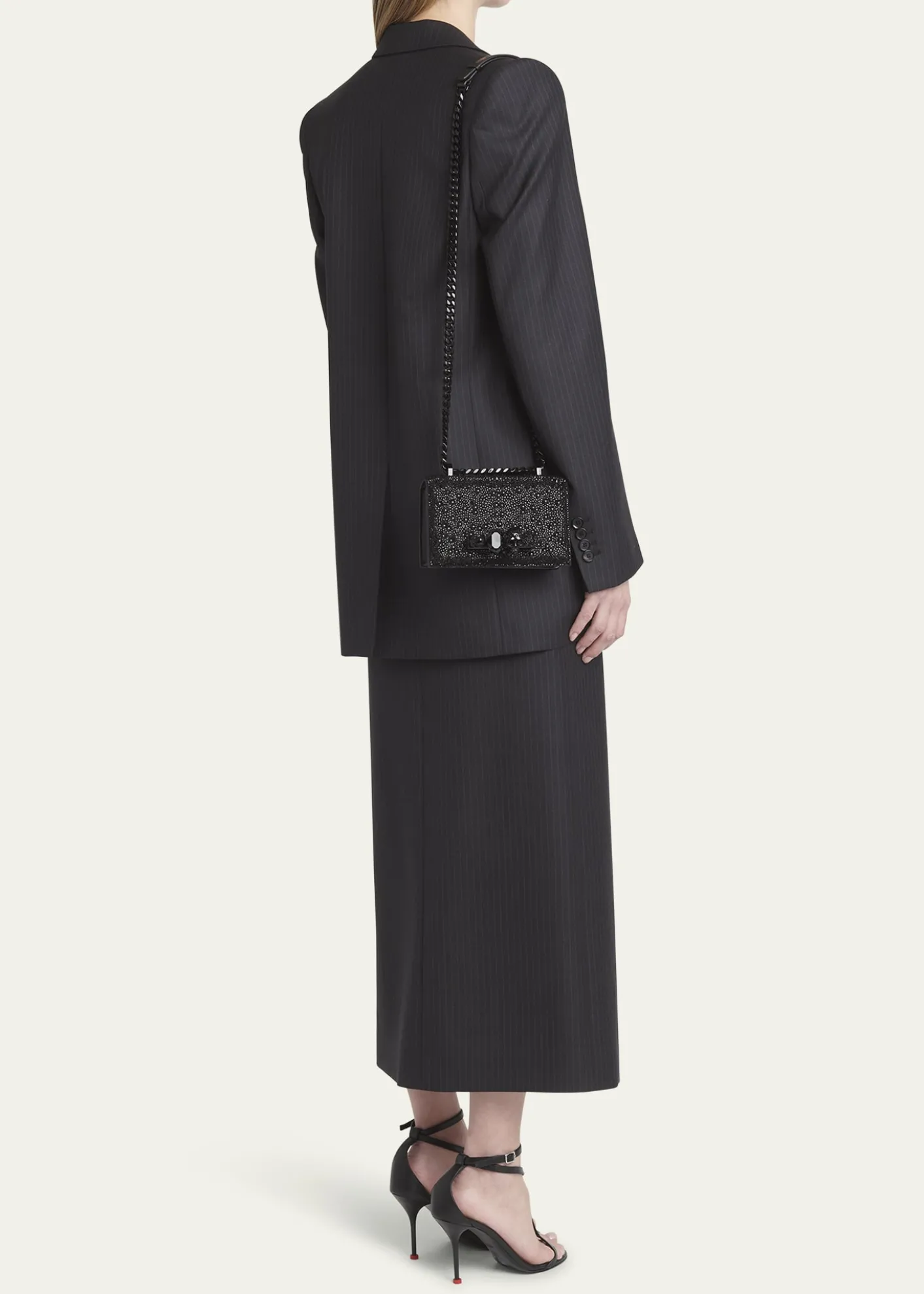 McQueenMini Skull Jewel Chain Shoulder Bag