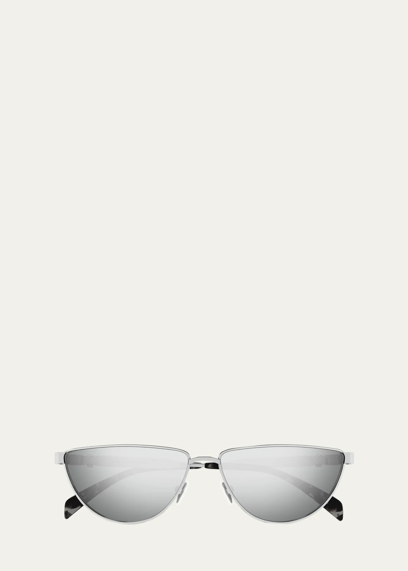 McQueenMirrored Metal Cat-Eye Sunglasses