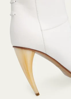 McQueen105mm Horn Leather Knee-High Boots