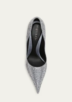 McQueen105mm Skull Embellished Leather Pumps