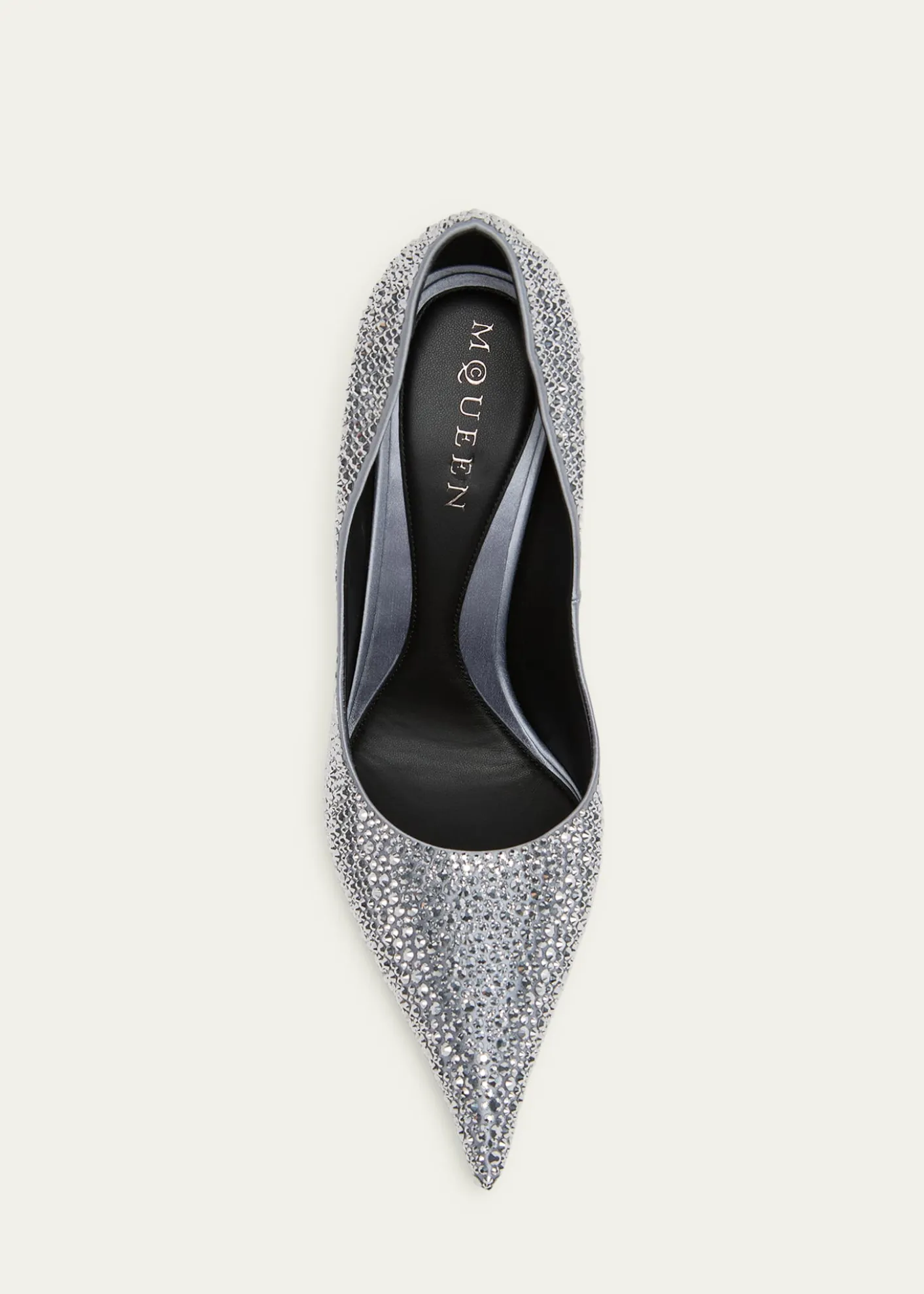 McQueen105mm Skull Embellished Leather Pumps