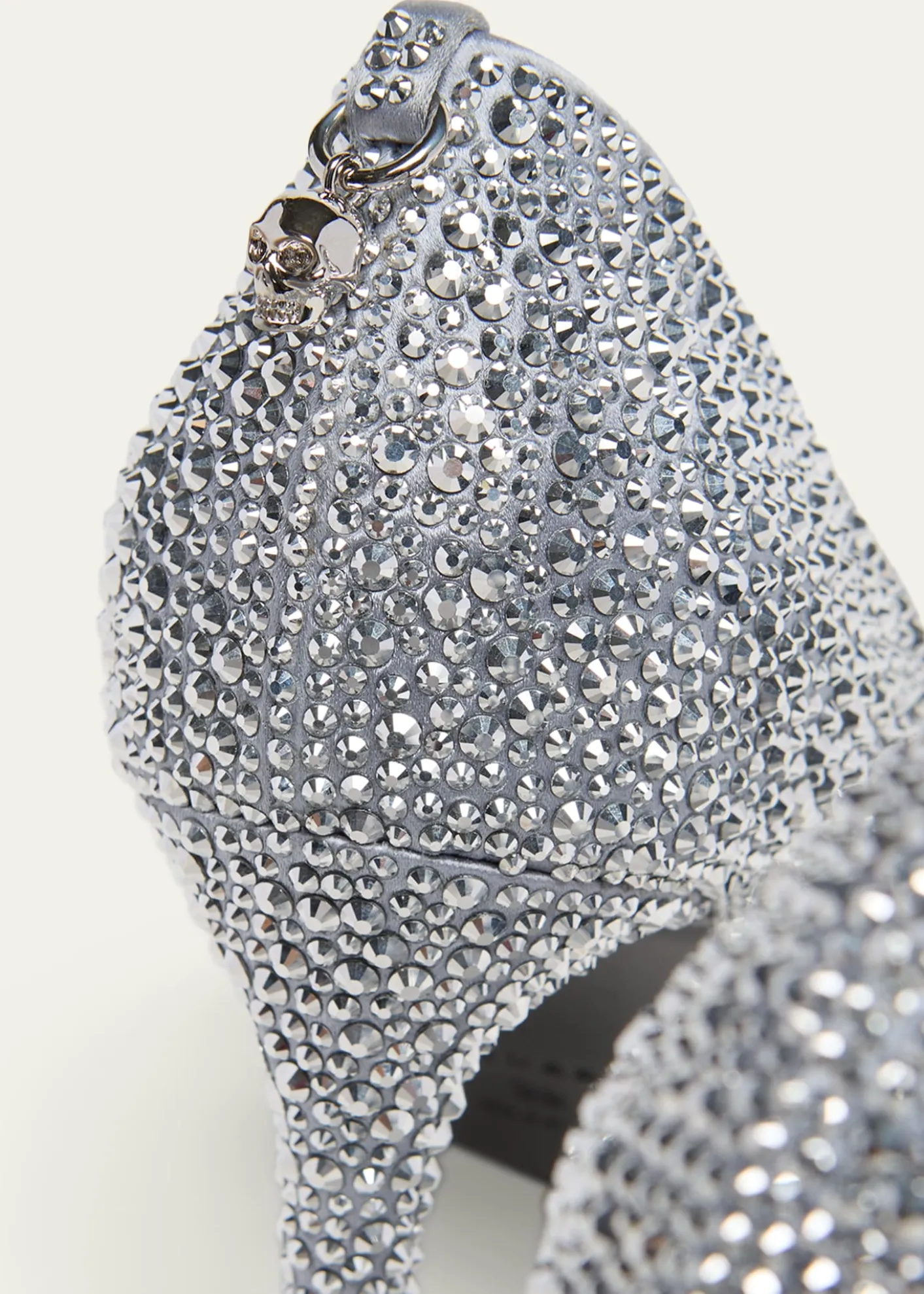McQueen105mm Skull Embellished Leather Pumps