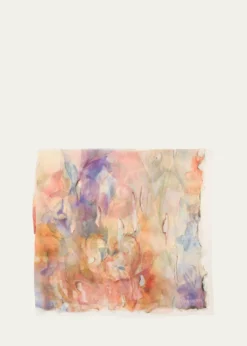 McQueenPainted Flora Silk Scarf
