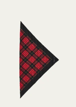 McQueenQuilted Tartan Triangular Scarf