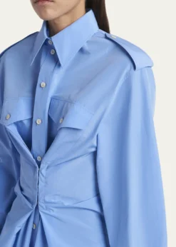 McQueenResponsible Cotton Gathered Long-Sleeve Shirt