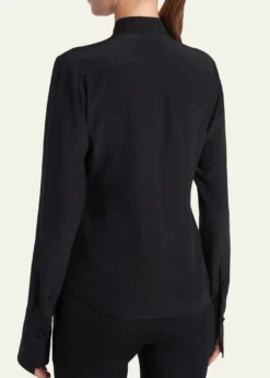 McQueenRuffle Crepe De Chine Shirt