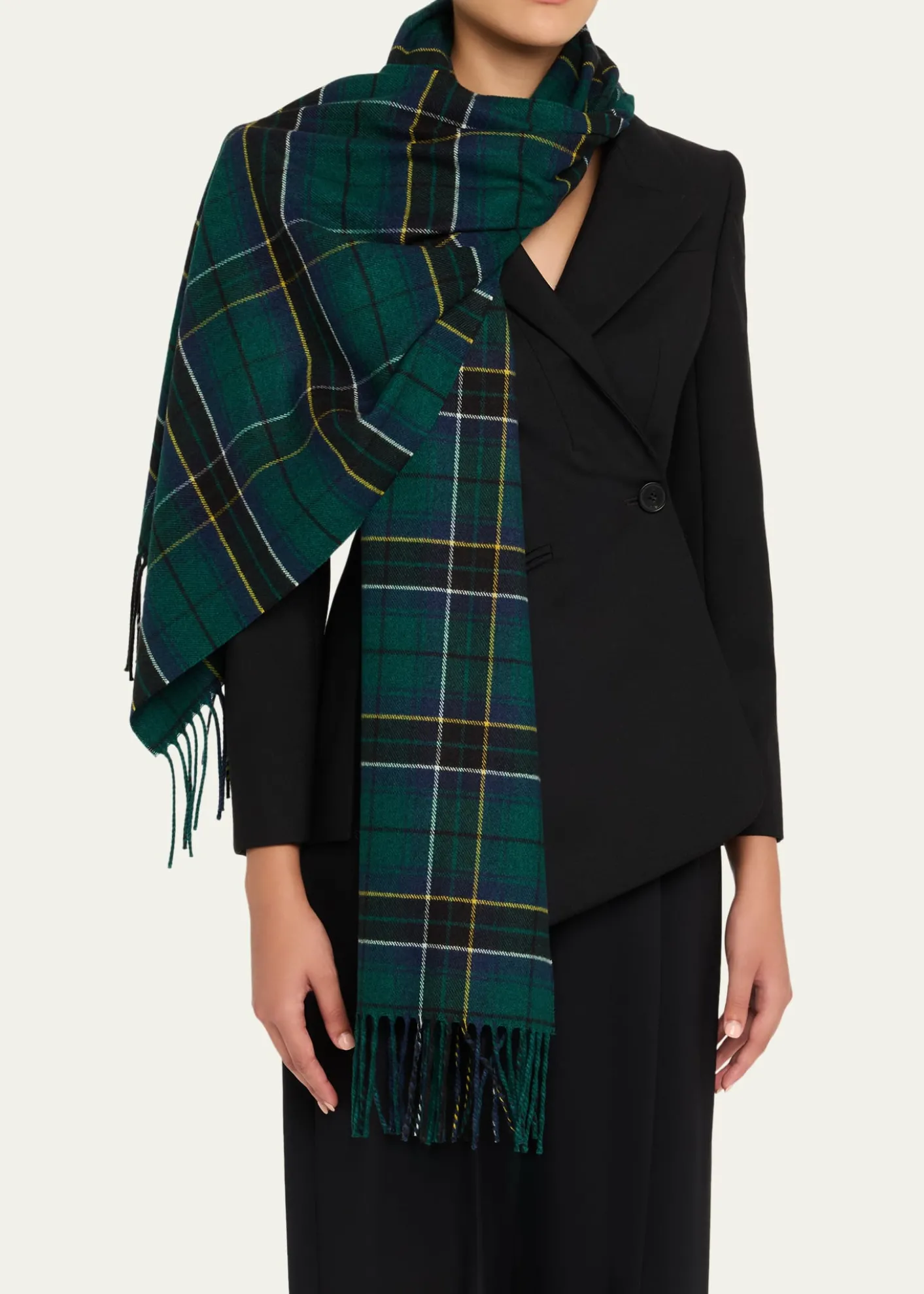 McQueenSilk & Cashmere Tartan Scarf