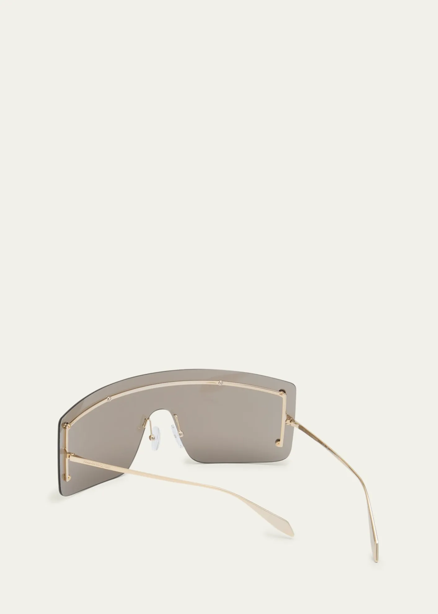McQueenStudded Zinc Alloy Shield Sunglasses