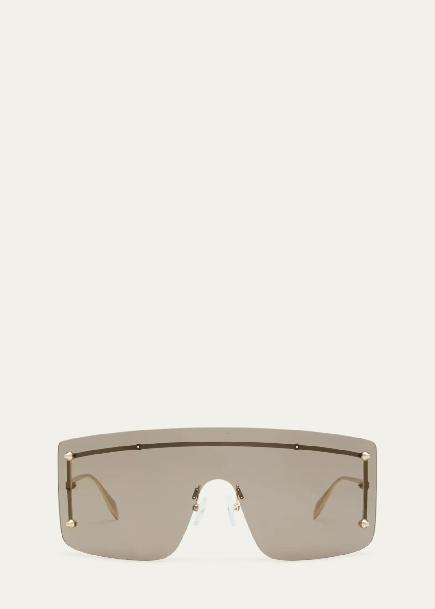 McQueenStudded Zinc Alloy Shield Sunglasses