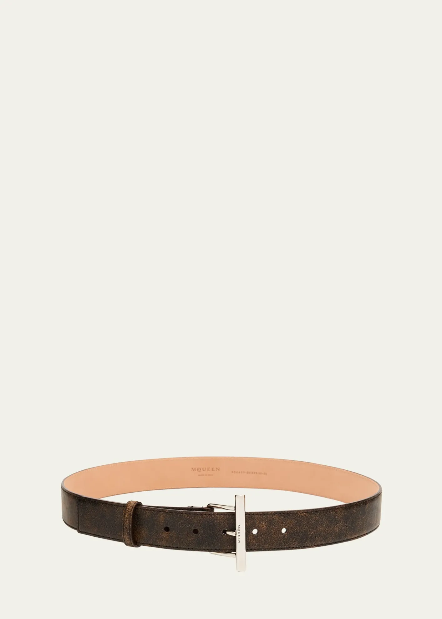 McQueenT-Bar Skinny Leather Belt