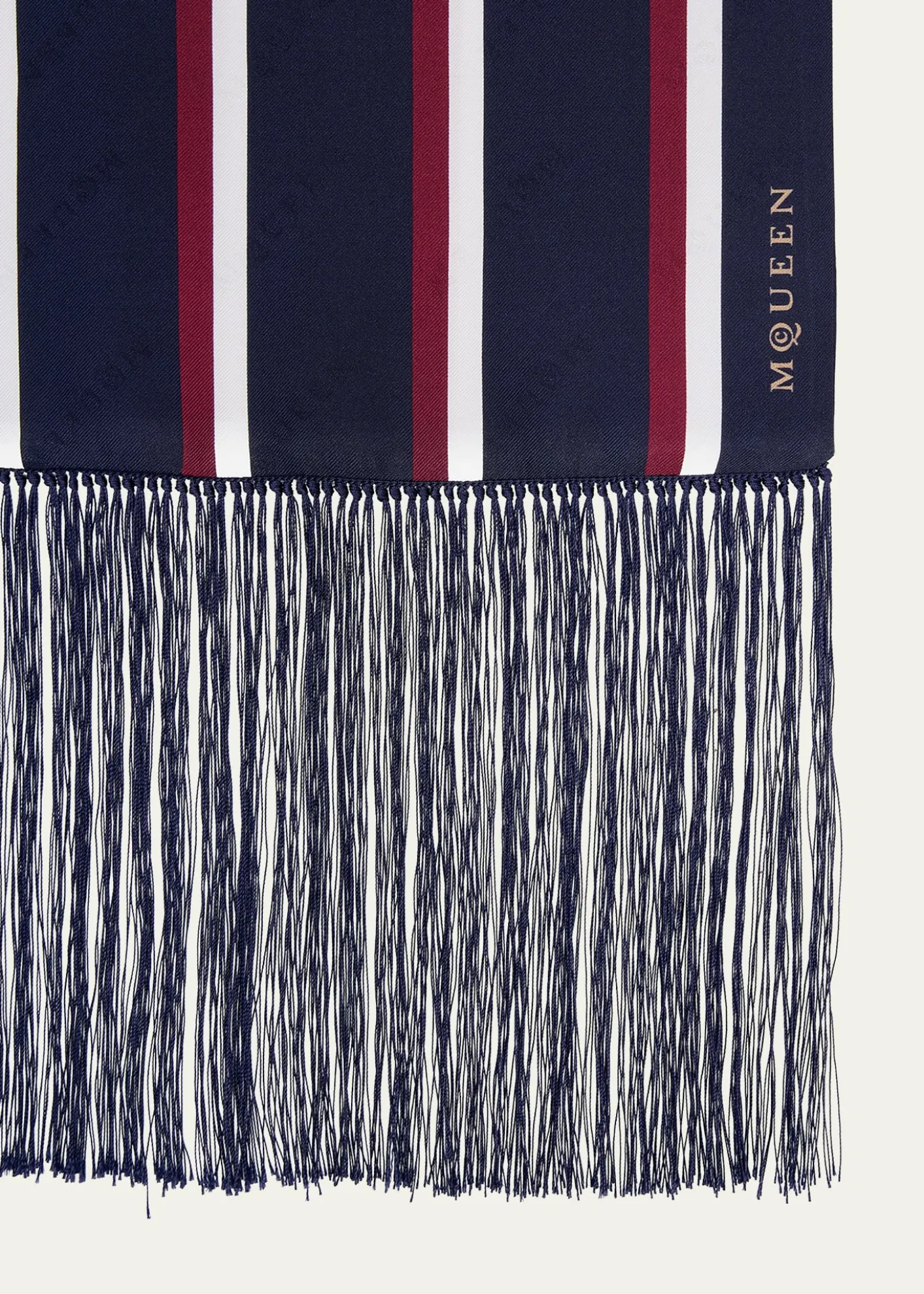 McQueenTwill Collegiate-Inspired Silk Scarf