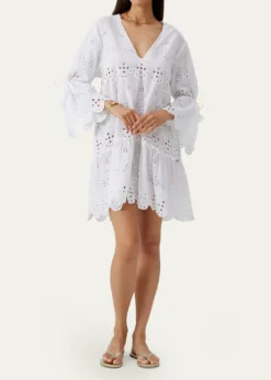 Melissa OdabashMay Eyelet Embroidered Kaftan Coverup