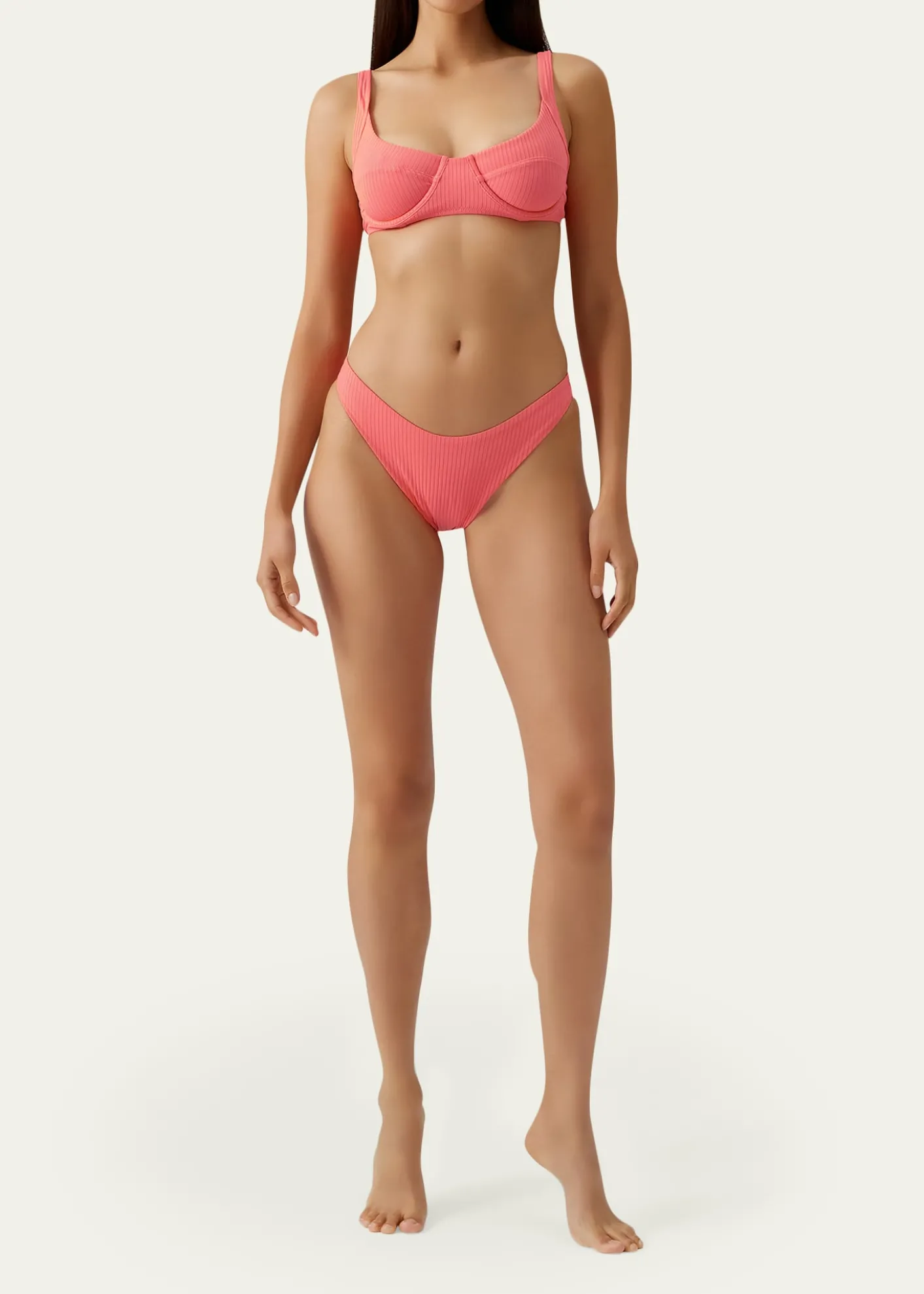 Melissa OdabashNoto Ribbed Bikini Top