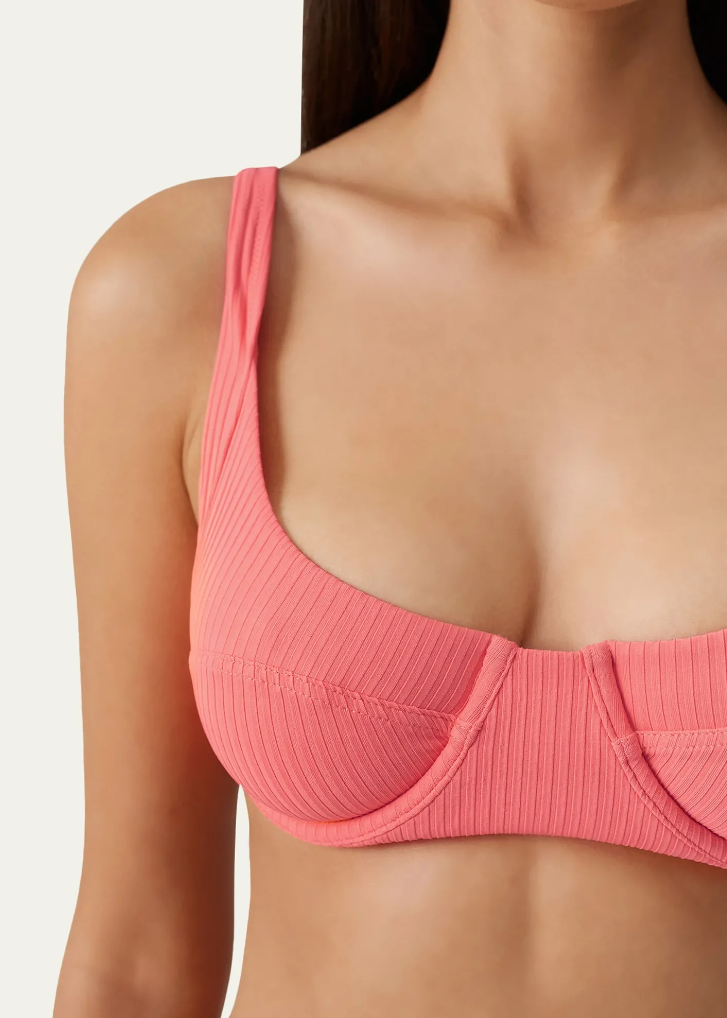 Melissa OdabashNoto Ribbed Bikini Top