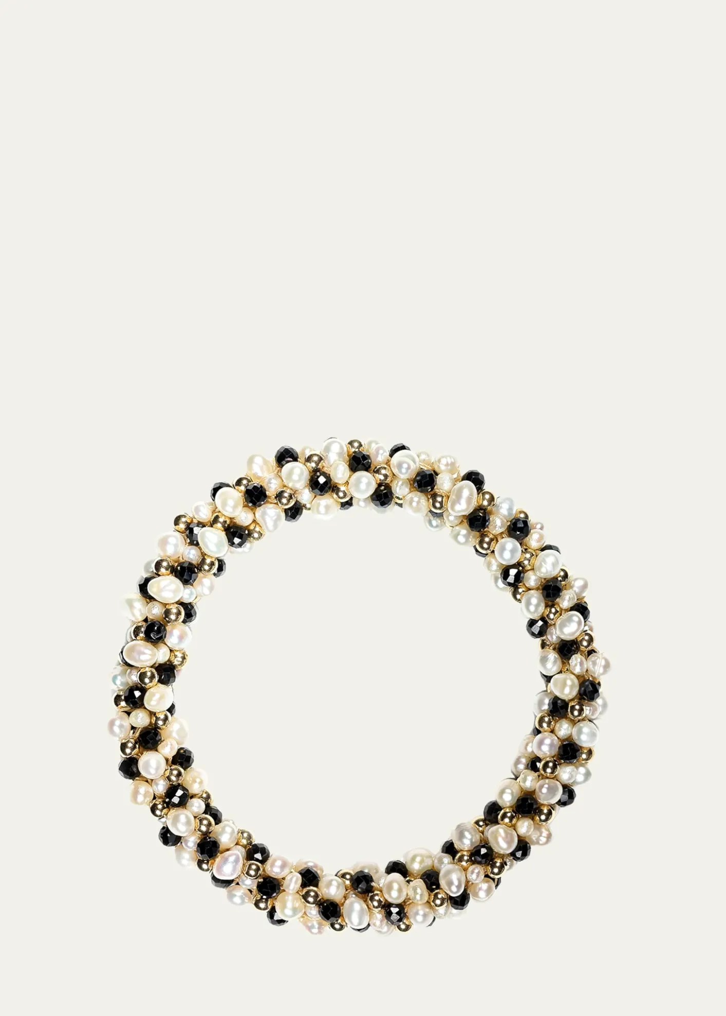 Meredith Frederick14K Yellow Gold Freshwater Pearl and Spinel Bracelet