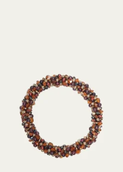 Meredith Frederick14K Yellow Gold Freshwater Pearl and Hessonite Isabel Bracelet