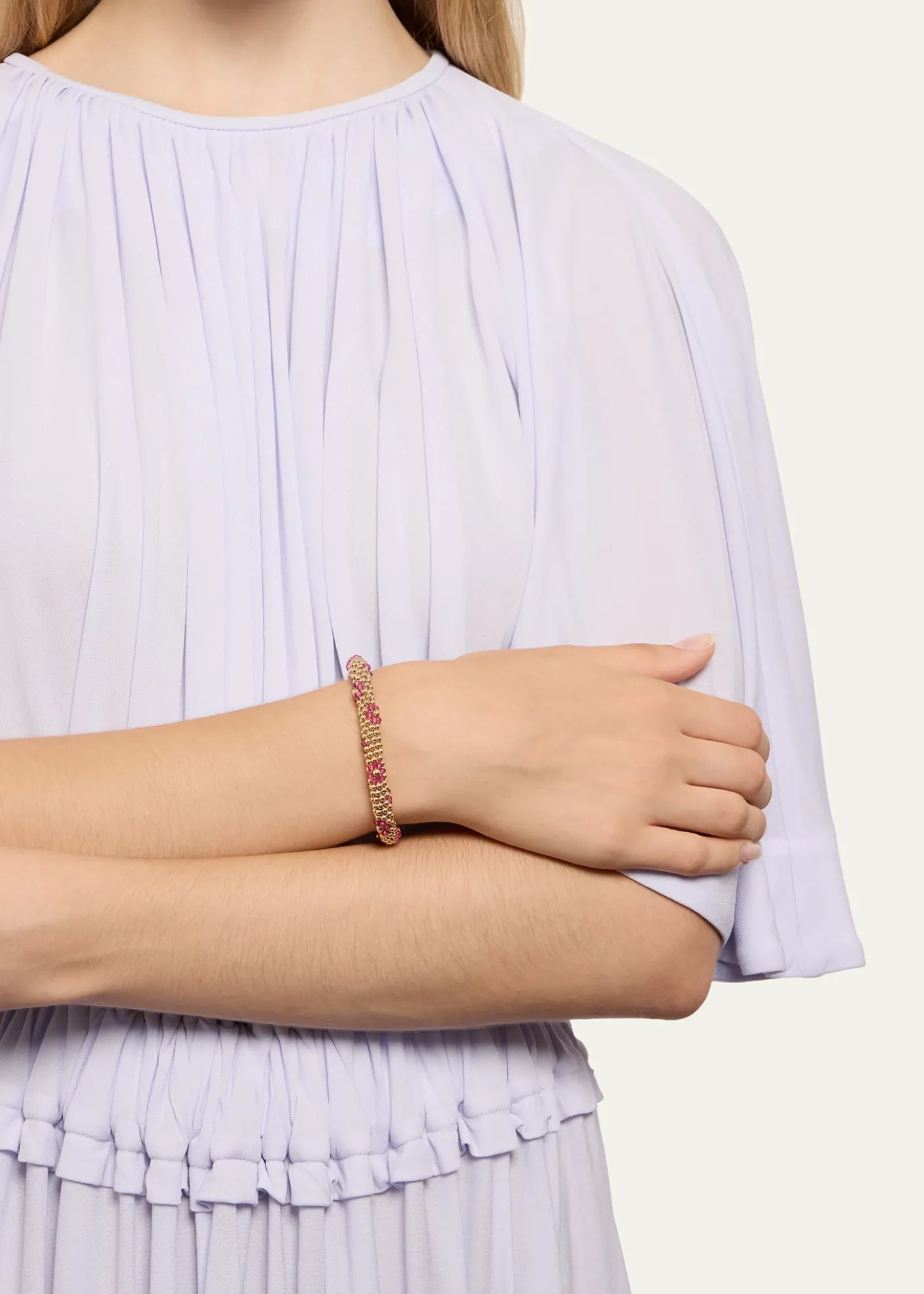Meredith FrederickDaisy Zircon Bracelet, Pink