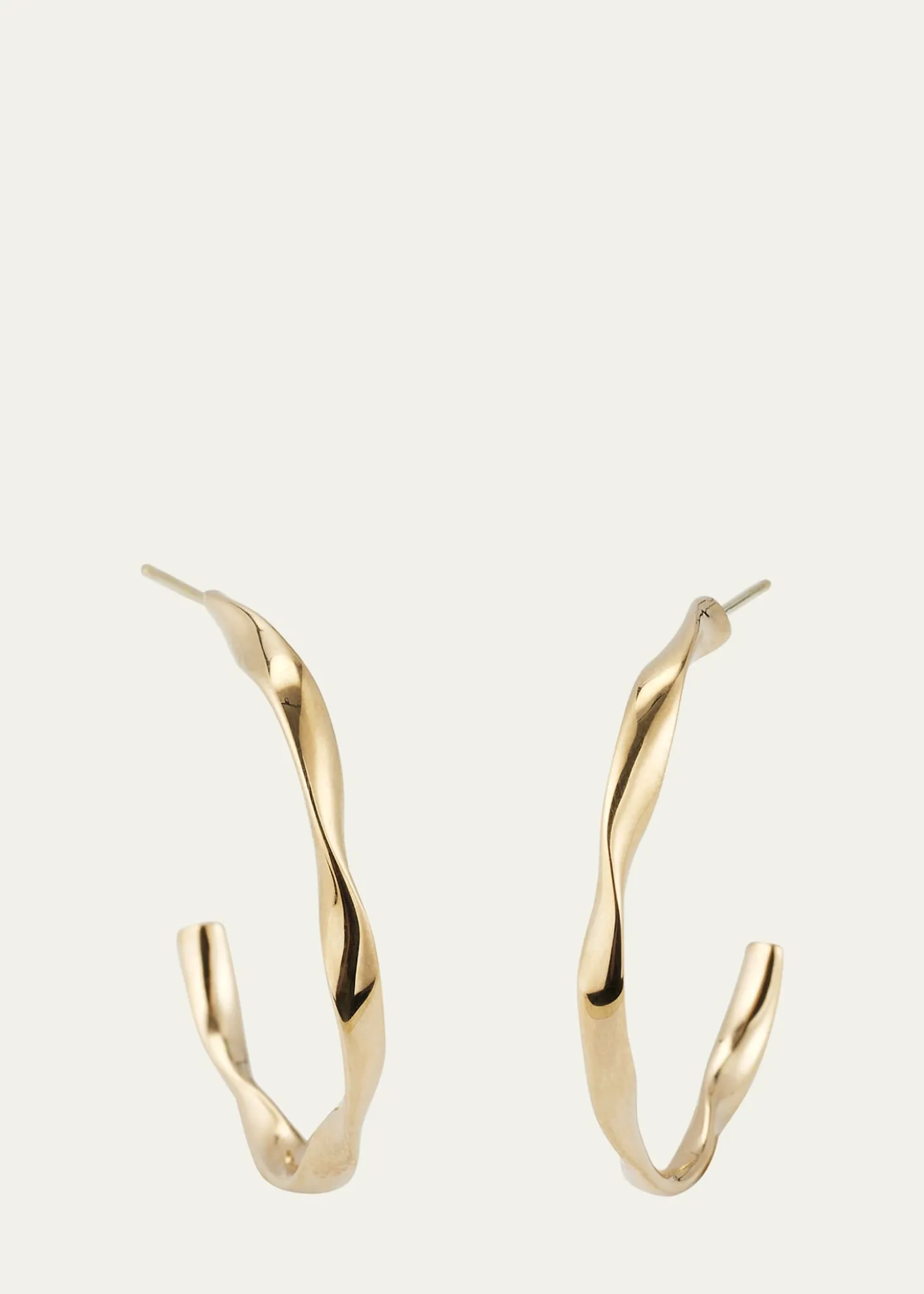 Meredith Frederick14k Yellow Gold Twisted Hoop Earrings