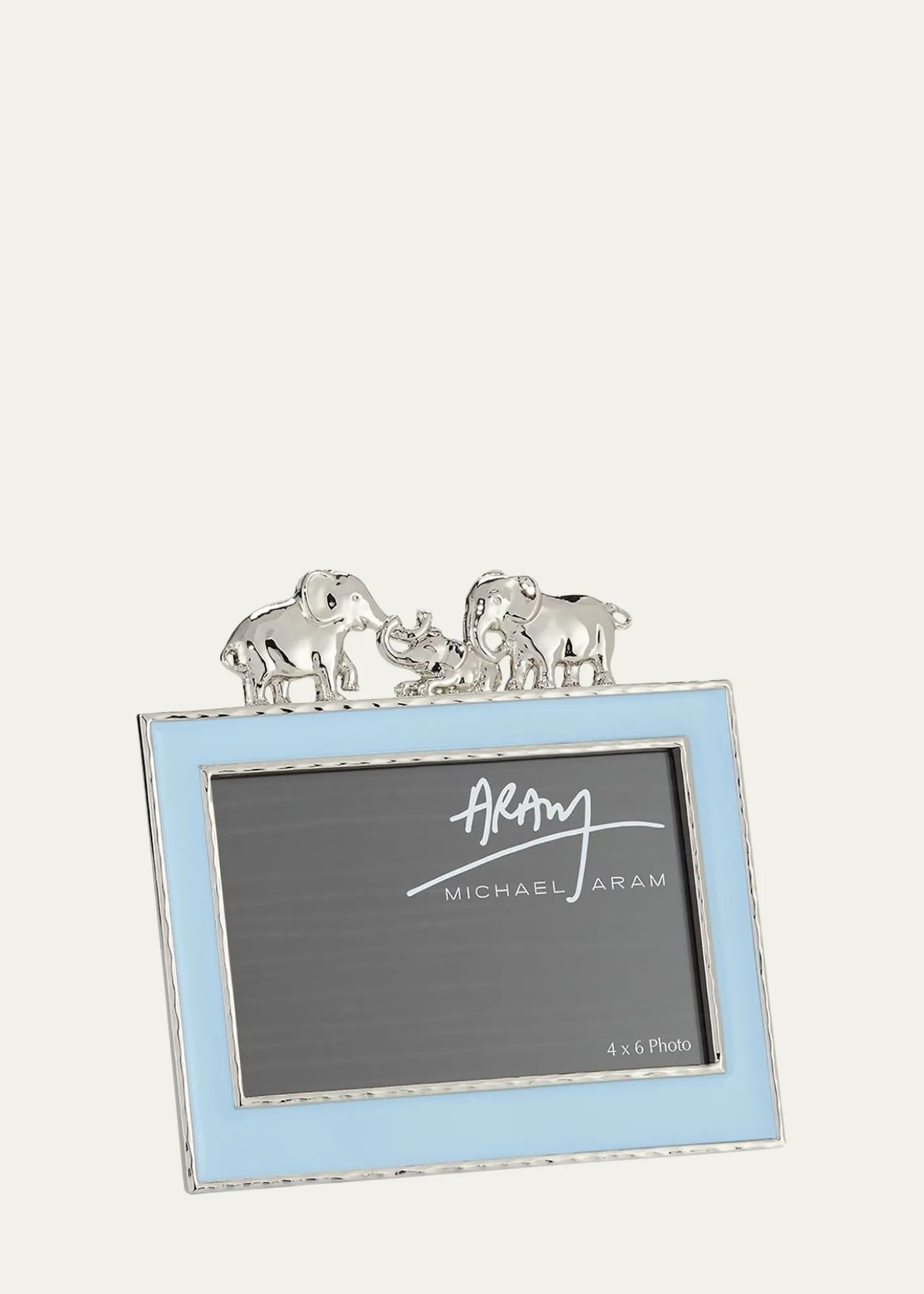 Michael AramBoys' Elephant 4" x 6" Picture Frame, Blue