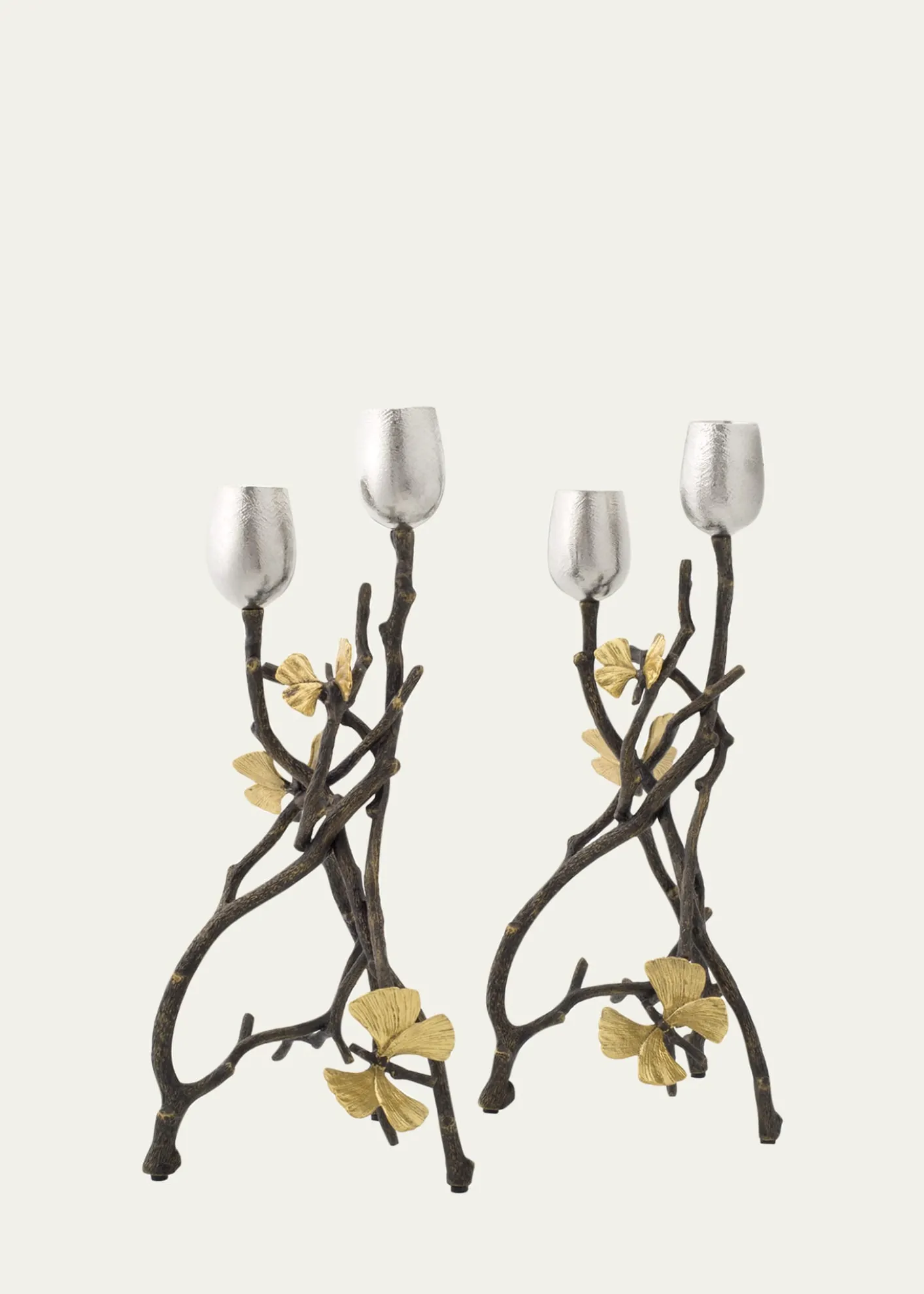 Michael AramButterfly Ginkgo Candleholder, Set of 2