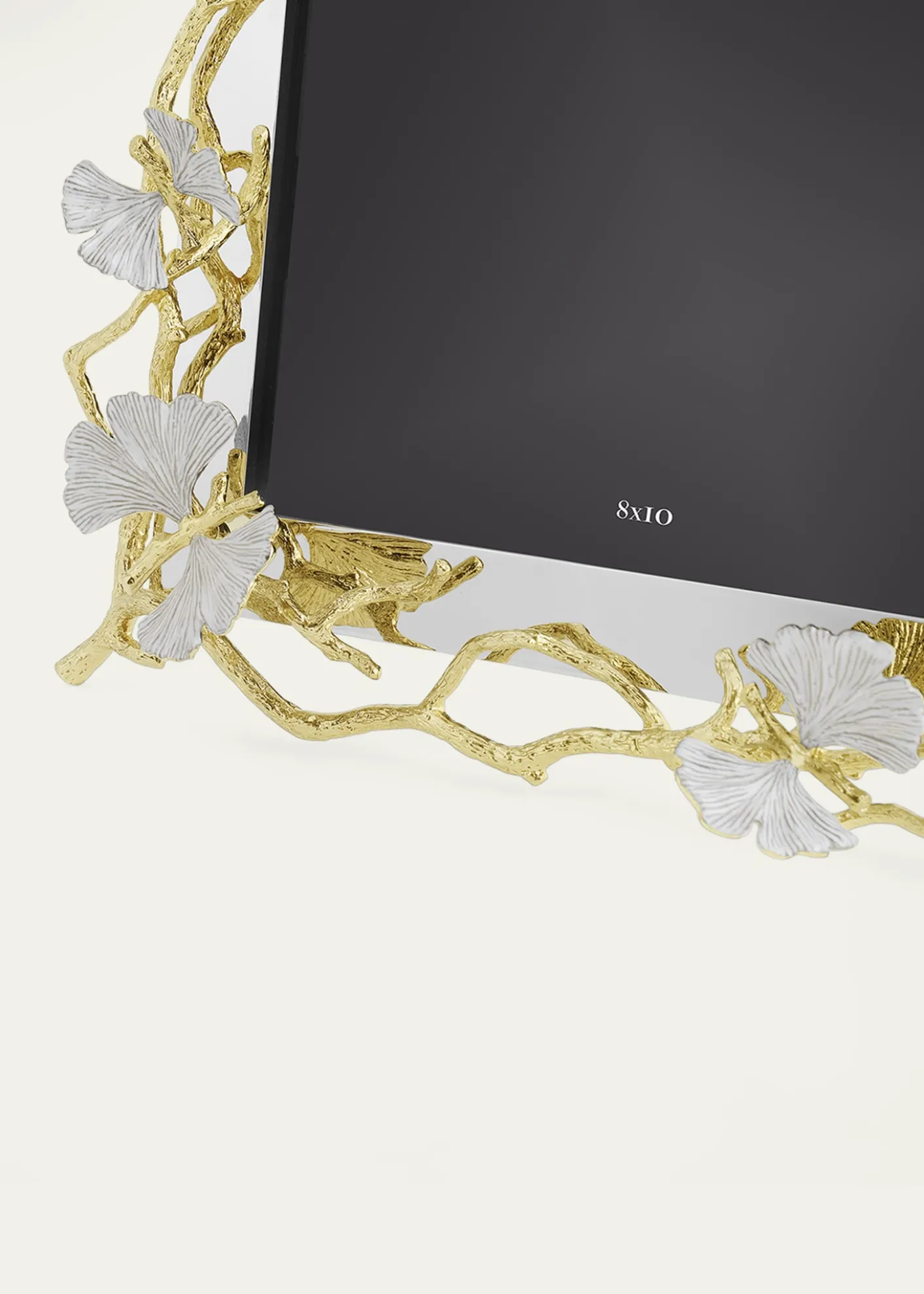 Michael AramButterfly Ginkgo White and Gold Frame, 8" x 10"