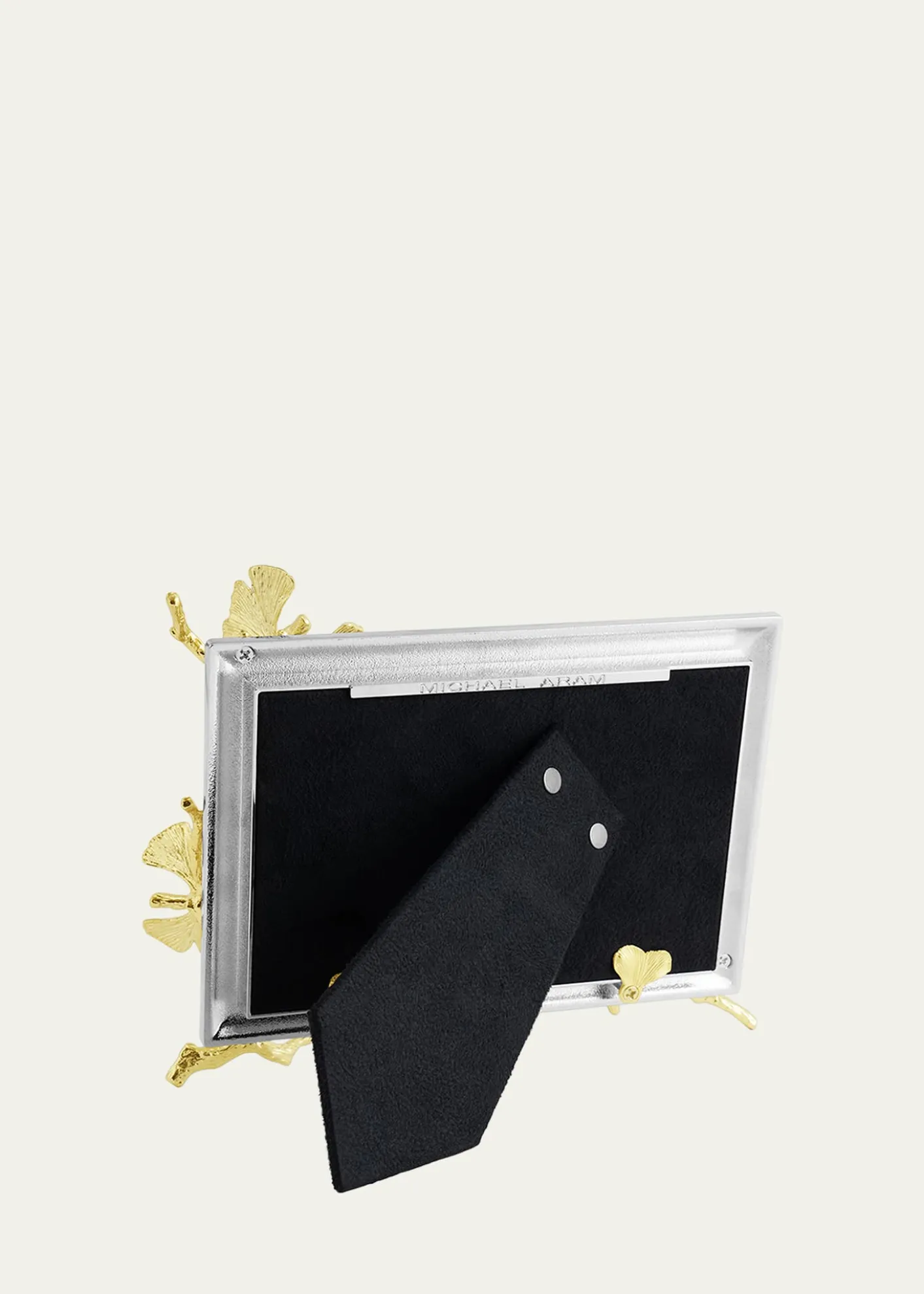 Michael AramButterfly Ginkgo White and Gold Frame, 4" x 6"