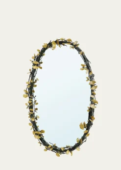 Michael AramButterfly Ginkgo Oval Wall Mirror - 39