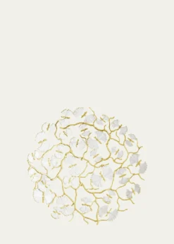 Michael AramButterfly Ginkgo White & Gold Centerpiece Bowl