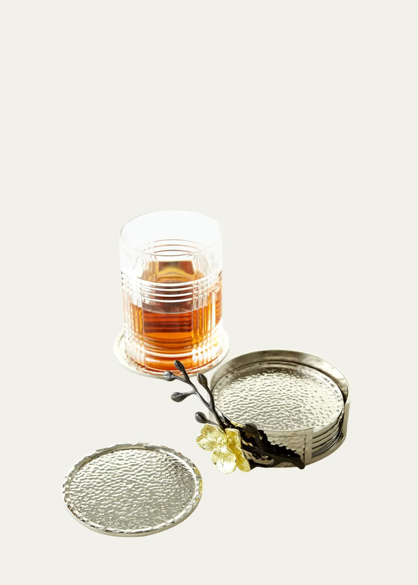 Michael AramGold Orchid Coasters, 6-Piece Set