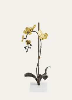 Michael AramGold Orchid Small Stem Sculpture
