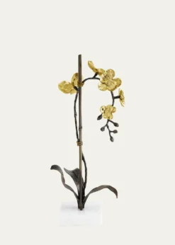 Michael AramGold Orchid Small Stem Sculpture
