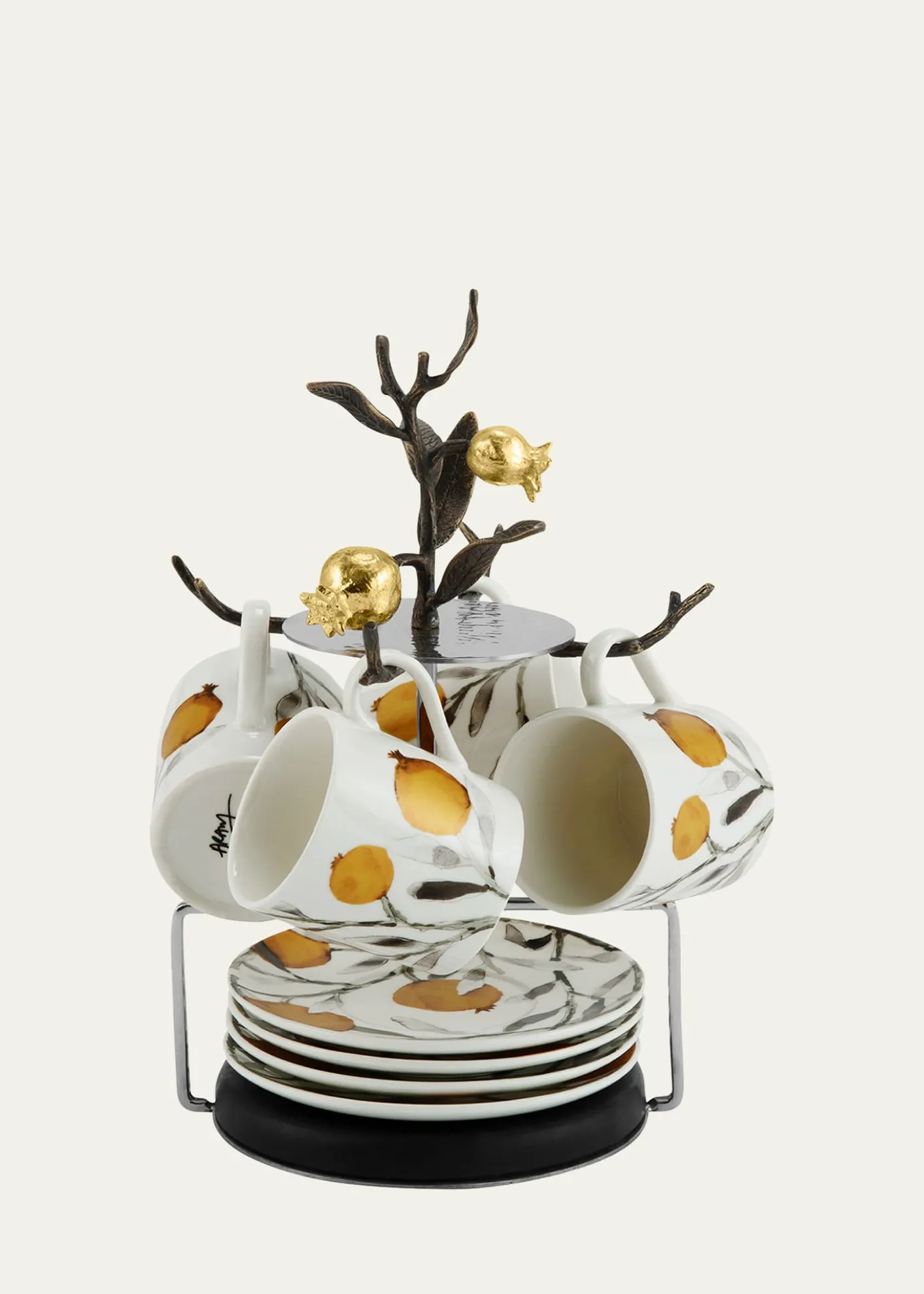 Michael AramPomegranate Demitasse Set with Stand